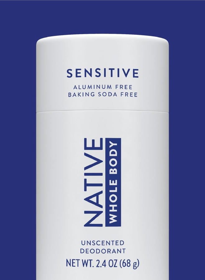 native Whole Body Deodorant Stick Contains Naturally Derived Ingredients, Deodorant for Men and Women | 72 Hour Odor Protection, Aluminum Free with Coconut Oil and Shea Butter | Unscented - Image 2